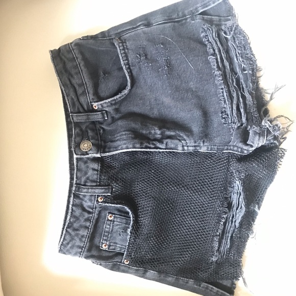 NWOT black moto style shorts - Picture 1 of 3
